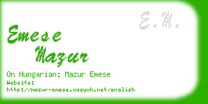 emese mazur business card